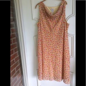 Scoop neck floral chiffon sleeveless dress Size 26W